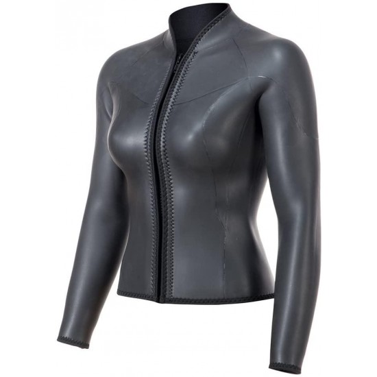 DIVECICA Women's 5mm Smooth Skin Jacket Long Sleeve for Diving Swimming Shirts