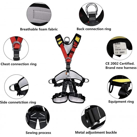 LYXG Outdoor Climb Harness Aerial Work Climbing Harness Safety Belt Adjustable Rescue Equipment Personal Protective Equipmen