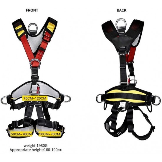 LYXG Outdoor Climb Harness Aerial Work Climbing Harness Safety Belt Adjustable Rescue Equipment Personal Protective Equipmen