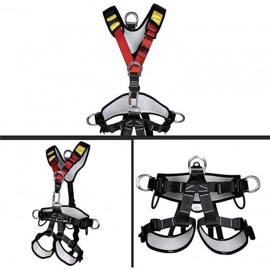 LYXG Outdoor Climb Harness Aerial Work Climbing Harness Safety Belt Adjustable Rescue Equipment Personal Protective Equipmen