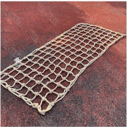 Jute 14mm Rope,climbing Cargo Net Hemp Rope Child Outdoor Climbing Safety Netting Swing Protection Net Tree House Handrail Fence Protect for Kids Heavy Duty Jungle Dock Guardrail Obstacle Nets