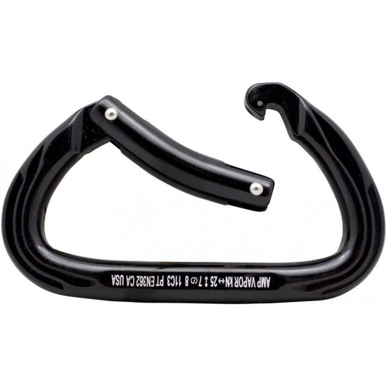 Fusion Climb Vapor Aluminum Bent Gate Modified D Carabiner 10-Pack , Black