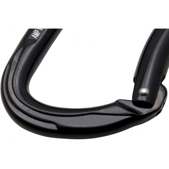 Fusion Climb Vapor Aluminum Bent Gate Modified D Carabiner 10-Pack , Black