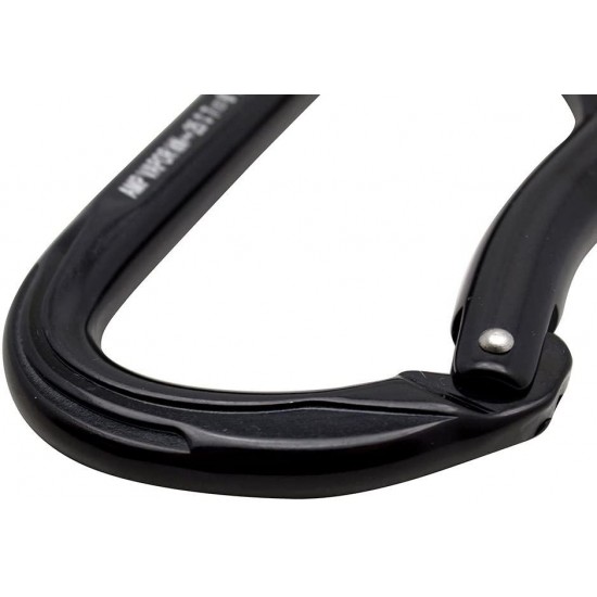 Fusion Climb Vapor Aluminum Bent Gate Modified D Carabiner 10-Pack , Black