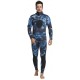 MonkeyJack Mens 3mm Full Body Two Piece Wetsuits for Scuba Diving, Snorkeling, Swimming, Spearfishing & Freediving, Blue Camouflage