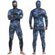 MonkeyJack Mens 3mm Full Body Two Piece Wetsuits for Scuba Diving, Snorkeling, Swimming, Spearfishing & Freediving, Blue Camouflage