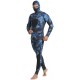 MonkeyJack Mens 3mm Full Body Two Piece Wetsuits for Scuba Diving, Snorkeling, Swimming, Spearfishing & Freediving, Blue Camouflage