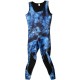 MonkeyJack Mens 3mm Full Body Two Piece Wetsuits for Scuba Diving, Snorkeling, Swimming, Spearfishing & Freediving, Blue Camouflage