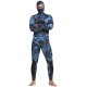 MonkeyJack Mens 3mm Full Body Two Piece Wetsuits for Scuba Diving, Snorkeling, Swimming, Spearfishing & Freediving, Blue Camouflage