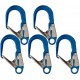 Fusion Climb Poseidon II Aluminum Stainless Steel Gate Drop Forged Rebar Hook 5-Pack