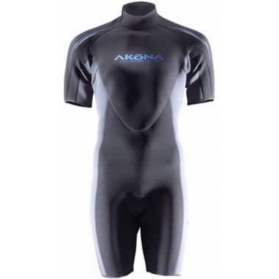 AKONA 3mm Mens Shorty Spring Shortie Wetsuit for Scuba Diving Snorkeling