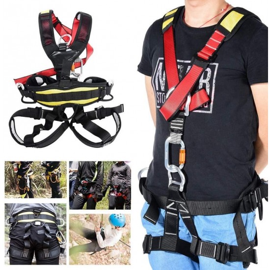 MAGT Climbing Harness Full Body Personal Fall Protection Rock Climbing Seat Belt Invertable Safety Harness for Outdoor