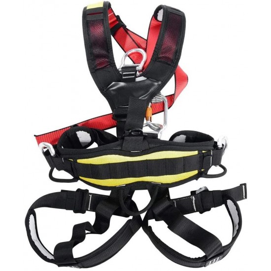 MAGT Climbing Harness Full Body Personal Fall Protection Rock Climbing Seat Belt Invertable Safety Harness for Outdoor