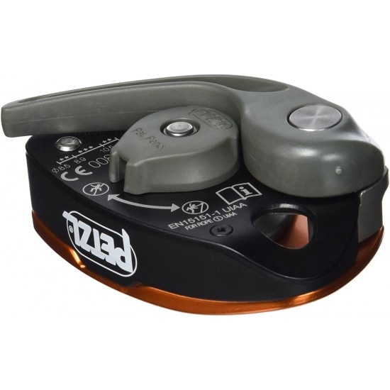 PETZL - GRIGRI +, Belay Device with Assisted Braking, Orange