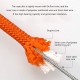 CHUNSHENN Climbing Rop Hemp Rope, Rescue Rope, Emergency Rope, Steel Core, 10mm, Can Withstand 1400kg, High-Rise Fire Rescue Spare Rope (Color : Orange, Size : 10m) Outdoor Recreation