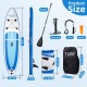 TUSY Inflatable Stand Up Paddle Board with SUP Accessories Travel Backpack 10', Non-Slip Deck Adjustable Paddles, Leash and Fin for Paddling Surf Boat