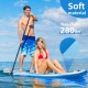 TUSY Inflatable Stand Up Paddle Board with SUP Accessories Travel Backpack 10', Non-Slip Deck Adjustable Paddles, Leash and Fin for Paddling Surf Boat