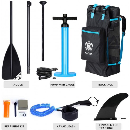 XGEAR 12'6'' Inflatable Stand Up Paddle Board for Racing with Fins and Free Premium SUP Repairing Kit, Backpack, Adjustable SUP Paddle, Leash and Hand Pump with Gauge