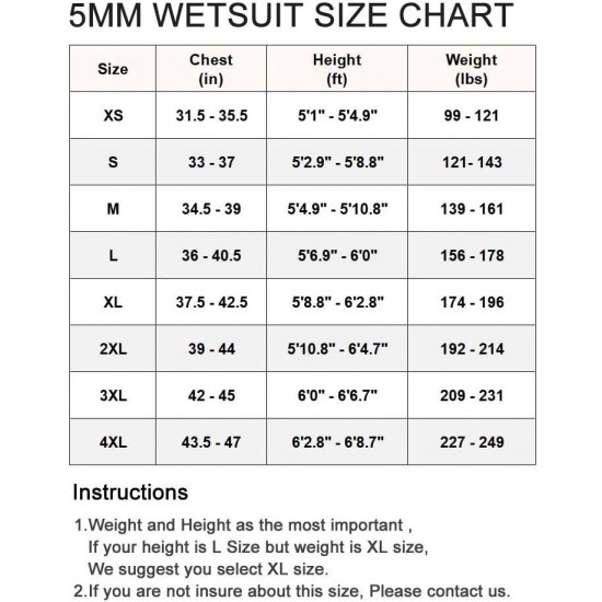 Wetsuit 5mm Diving Suit Man Neoprene Full Wetsuit Man's Dive Sector Back Zip for Men-Snorkeling, Scuba Diving Swimming, Surfing