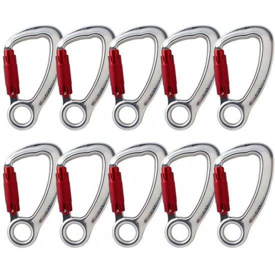 Fusion Climb Liberty Aluminum Auto Lock Captive Eye Carabiner 10-Pack