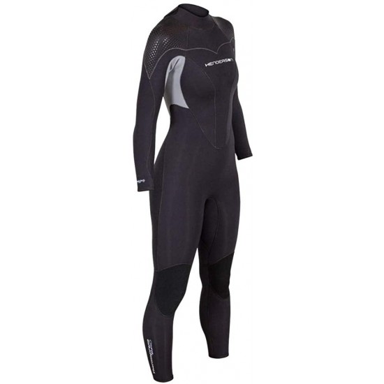 Henderson Women's Thermoprene Pro Wetsuit 5mm Back Zip Fullsuit Black