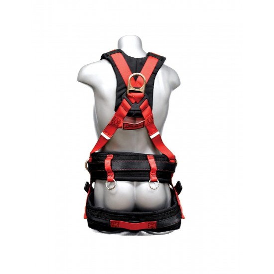 Elk River 66613 EagleTower Polyester/Nylon LE 6 D-Ring Harnesses with Quick-Connect Buckles, Large