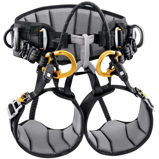 PETZL - Sequoia SRT Tree Care Seat Harness, Black/Yellow, 0