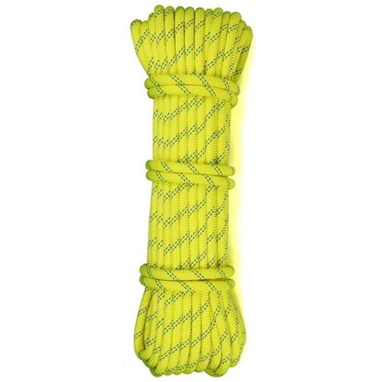 ZHWNGXO Climbing Rope,14mm Bearing 3800 Kg for Drooping, Aerial Work, Air Conditioning Installation, Caving, Engineering Protection Polyester Rope (Size : 60m)