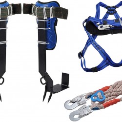 MotorFansClub Mountaineering Climbing Spike Set Climbing Tool Safety Harness Climbing Belt Fit for Compatible with Tree Indoor Rock Climbing