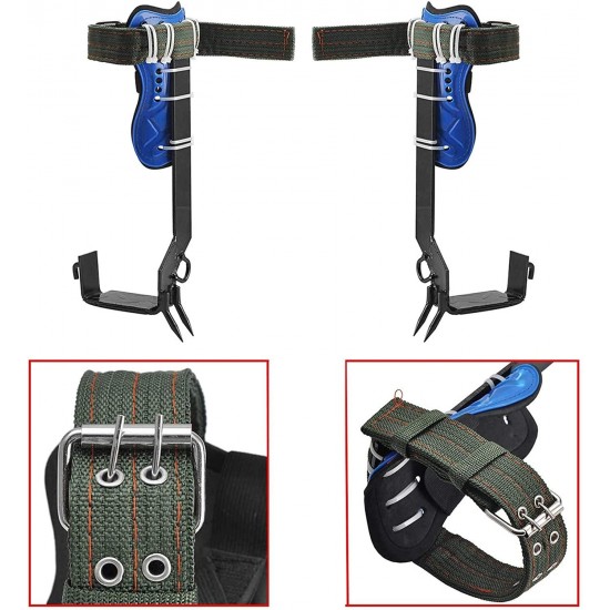 MotorFansClub Mountaineering Climbing Spike Set Climbing Tool Safety Harness Climbing Belt Fit for Compatible with Tree Indoor Rock Climbing