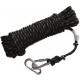 ZHWNGXO Black 10mm Battle Rope, 10m, 15m, 25m, 30m, 40m, 50m, 60m Inner Core 3mm Steel Wire Safety Rope (Size : 60m)