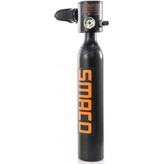 Explopur Scuba Oxygen Cylinder 0.5L(5-10 Minutes Stay Underwater) - Diving Air Tank Scuba Regulator Diving Respirator with Gauge Snorkeling Breathing Equipment