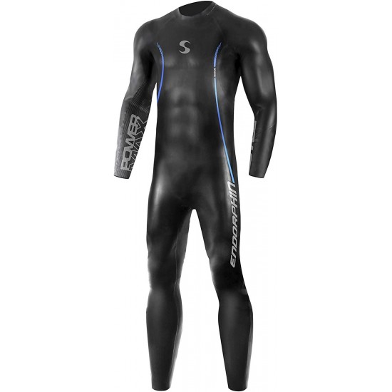 Triathlon Wetsuit 5/3mm - Men’s Synergy Endorphin Full Sleeve Smoothskin Neoprene for Open Water Swimming Ironman & USAT Approved