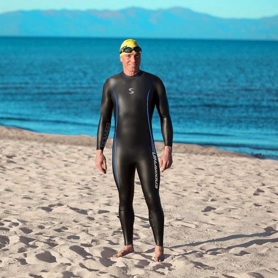 Triathlon Wetsuit 5/3mm - Men’s Synergy Endorphin Full Sleeve Smoothskin Neoprene for Open Water Swimming Ironman & USAT Approved