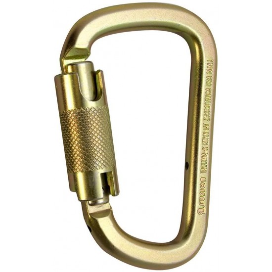 Fusion Climb Tacoma Steel Auto Lock with Key Nose Modified D-shaped Carabiner 10-Pack