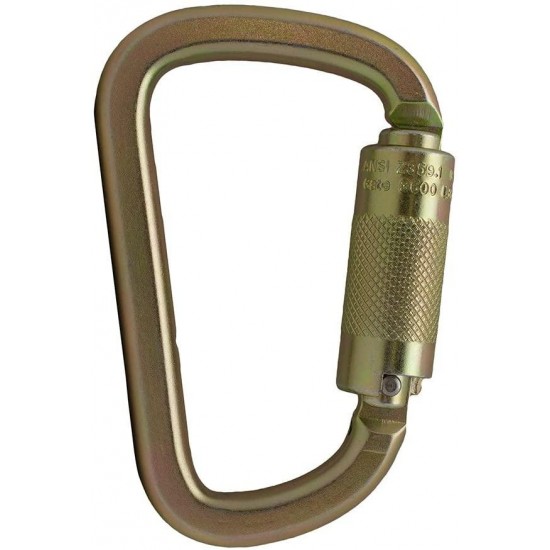 Fusion Climb Tacoma Steel Auto Lock with Key Nose Modified D-shaped Carabiner 10-Pack