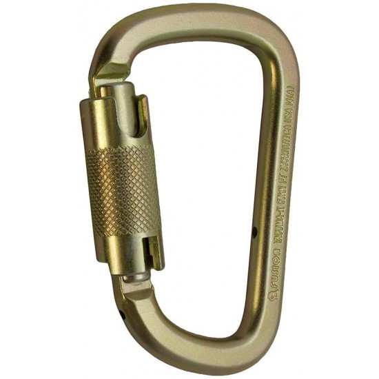 Fusion Climb Tacoma Steel Auto Lock with Key Nose Modified D-shaped Carabiner 10-Pack