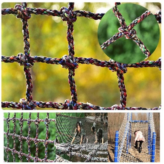 Children's Outdoor Climbing Net Soccer Field Fence Net Cargo Protection Rope Net Truck Trailer Net Restaurant Ceiling Decoration Net Rope 16mm Thick Mesh 15cm