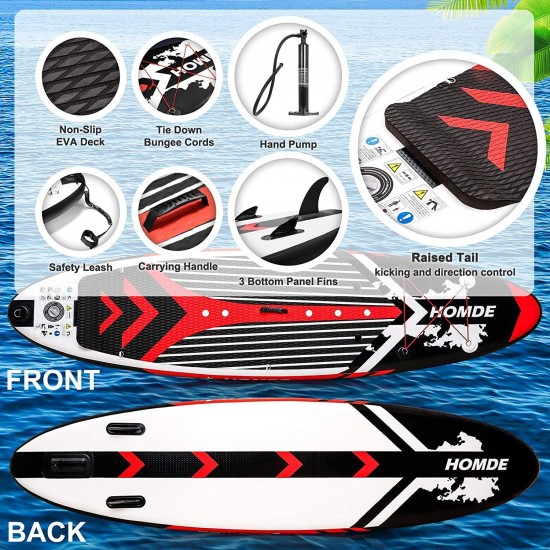 Homde A Bundle Inflatable Stand Up Paddle Board + Kayak Seat + Footrest