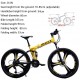 【US Stock】 Mountain Bike for Adult Teens 24 Inch Bike Mountain Bikes 21 Speed Folding Bicycle Ultra Lightweight Full Suspension MTB Bike for Men/Women