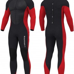 Hevto Wetsuits Men and Women Guardian II Upgrade 5/3mm Neoprene GBS Seal Scuba Diving Full Suits Surfing Long Sleeve for Water Sports