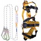 xgfqb Climbing Harness, 5 Point Safety Fall Arrest Harness, Rappelling Equip, with D-Rings Buffer Rope, Mountaineering Outward Band, Expanding Training, Caving Rock Climbing, Universal