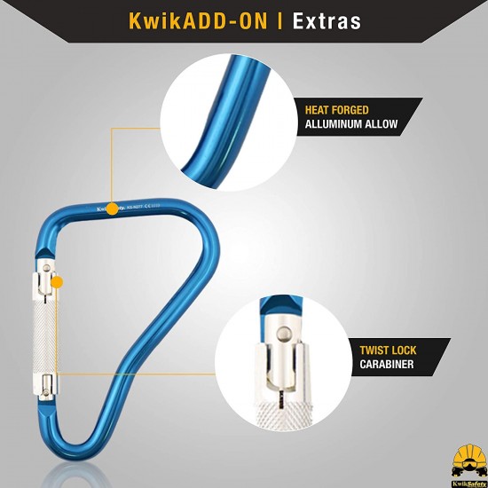 KwikSafety Mandrill Harness 1 PC, 2 Pack, Combo Pack, Bundle, KIT Climbing Harness, Ascenders, Descenders, Pulleys, Carabiners, Tool Lanyards, Fall Protection Climbing Gear for Outdoor