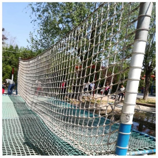 Climbing Cargo Net Outdoor Playground Swing Polyester Rope Ladder Outdoor Cargo Webbing Network Obstacle Training Net Balcony Stair Protection Net Safety Net Truck Heavy Net