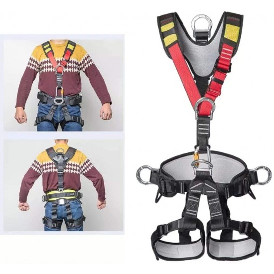 ECSWP KAIHWGJ Rock Climbing Equipment ，Safety Rock Climbing Harness Fall Protection Tree Climbing Rappelling Harness