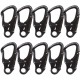 Fusion Climb Tudor Lightweight Aluminum Double Locking Snap Hook Black 32KN 10-Pack