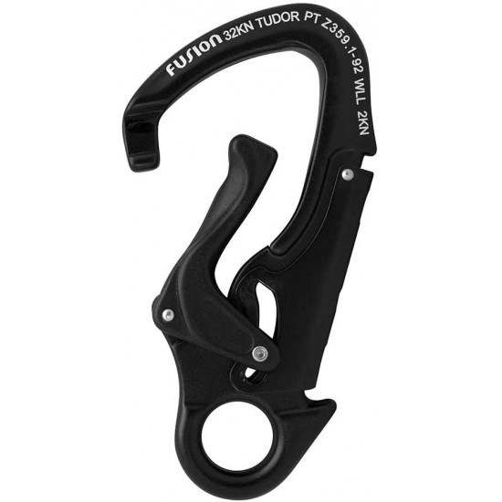 Fusion Climb Tudor Lightweight Aluminum Double Locking Snap Hook Black 32KN 10-Pack