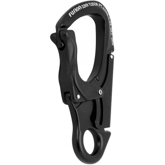 Fusion Climb Tudor Lightweight Aluminum Double Locking Snap Hook Black 32KN 10-Pack