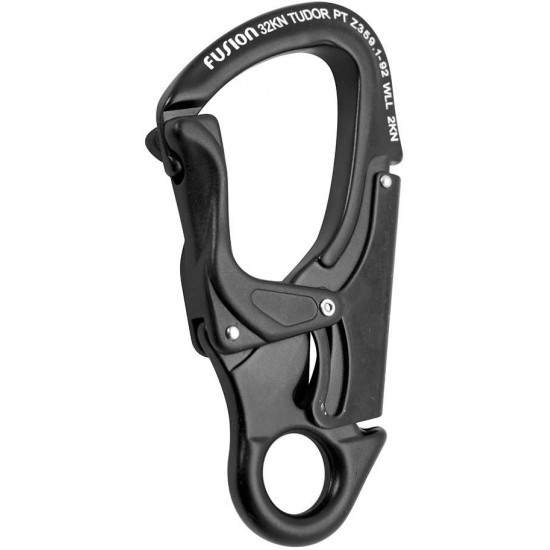 Fusion Climb Tudor Lightweight Aluminum Double Locking Snap Hook Black 32KN 10-Pack