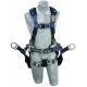 3M DBI-SALA ExoFit XP 1110302 Tower Climbing Harness, Front/Back/Side D-Rings, Belt w/Back Pad, Seat Sling w/Position Rings, QC Buckles, Large,Blue/Gray